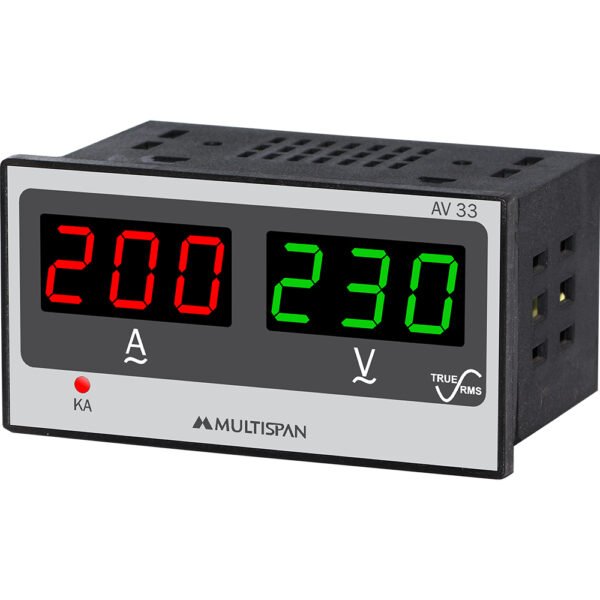 Multispan AV-33 Digital Ampere + Volt Meter