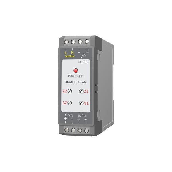 Multispan MI-632 Dual Output Din Rail Mounting Process Indicator