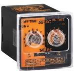 Selec Plug/Panel Mount Timer 55XC-T-G| 20 to 240V AC & 12 to 240V DC