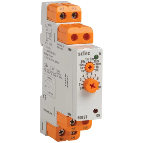 Selec DIN Rail Timer 600ST| 240V AC