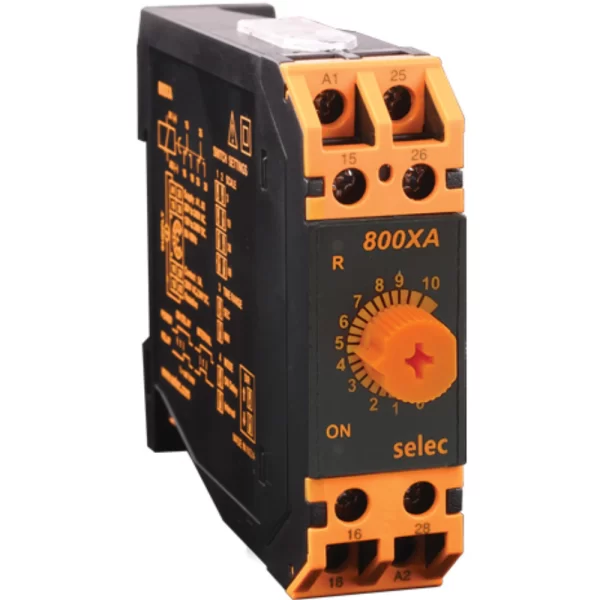 Selec DIN Rail Timer 800XA| 240V AC & 12 to 240V DC