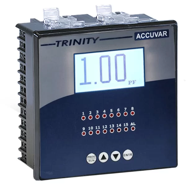 TRINITY 0-1000A Flush Automatic Power Factor Correction Relay 3 CT ACCUVAR15 Stage