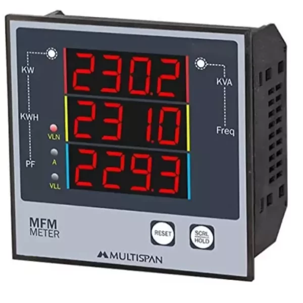 Multispan Panel 100A Direct Three Phase Multifunction Meter with Panel MFM-11