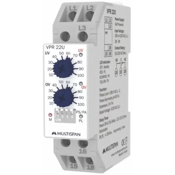 Multispan Voltage Protection relay VPR-22U