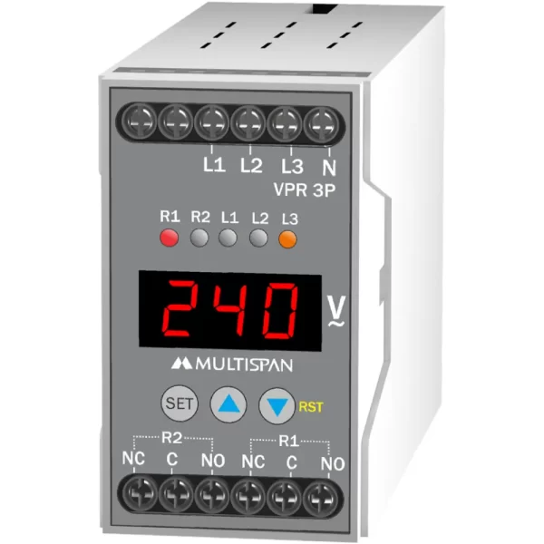 Multispan Three Phase Voltage Protection Relay VPR-3P