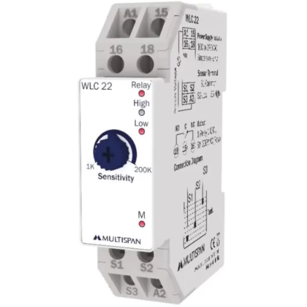 Multispan WATER LEVEL CONTROLLER WITH 3 NOS SENSOR PROBES WLC-22