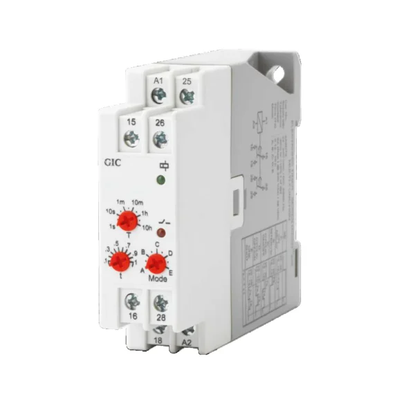 GIC 2B5DT5 Electronic Timer Series Micon 225 240-415 VAC, Multi-Function Timer (5 Modes), 2 C/O