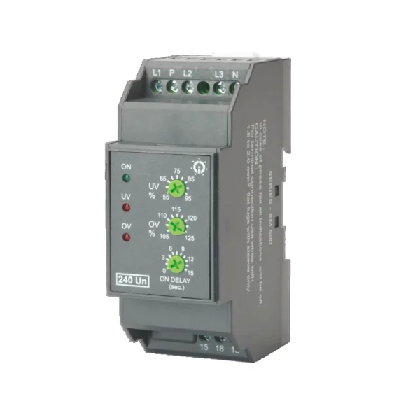 GIC MD71BH Voltage Monitoring Relay SM 500 240 VAC, UV / OV with Selectable ON Delay (0.5 to 15 sec), 1 C/O