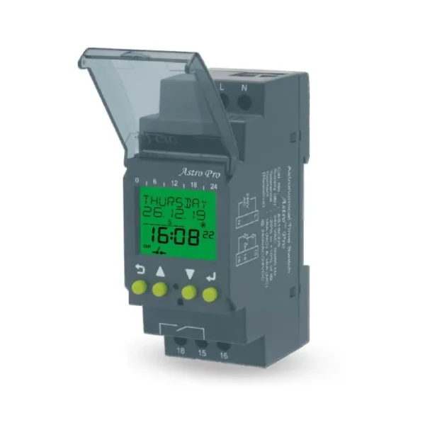 GIC T2DDT7 Digital Time Switch Astronomical 110-240 VAC, Digital Time Switch-Astro Mini, 1 C/O
