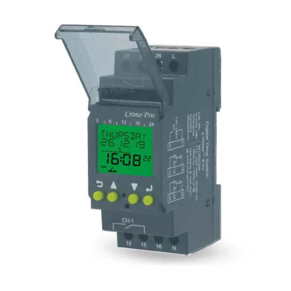 GIC WT2DCDS Digital Time Switch Weekly 110-240 VAC, Digital Time Switch-Crono Pro, 2 C/O