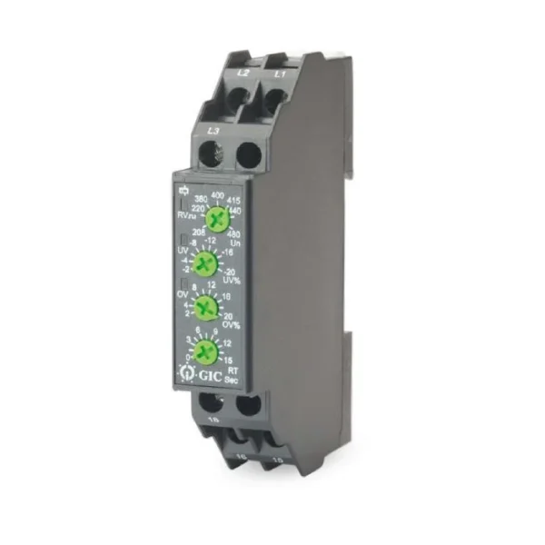 GIC MD21DF Voltage Monitoring Relay SM 175 208-480 VAC, UV / OV, Phase Loss & Sequence with Selectable OFF Delay, 1 C/O