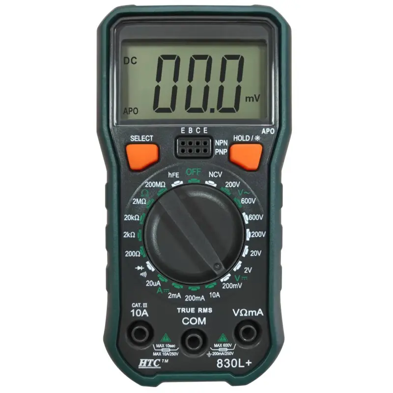HTC 830L+ 2000 COUNT Digital Multimeter – Auto Backlight, Data Hold ...