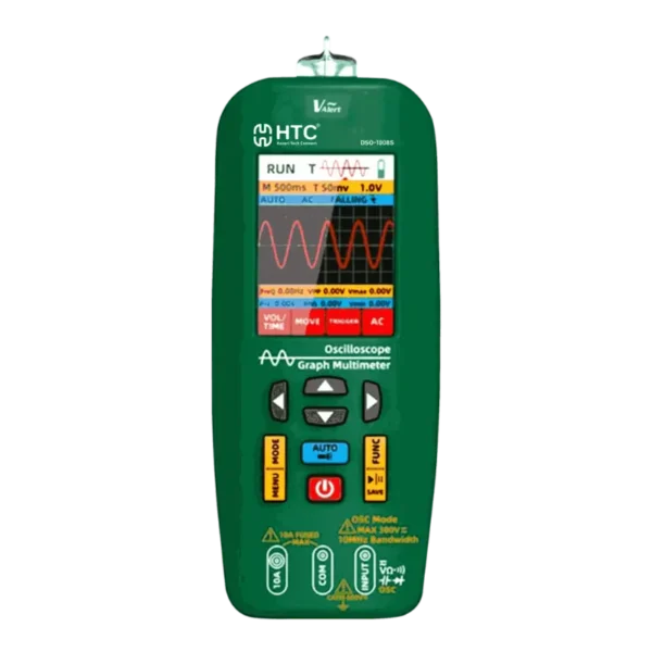 HTC DSO-1008S Smart Oscilloscope Graph Multimeter, 10MHz Bandwidth, 48MSa/s Sampling Rate, 600V AC/DC