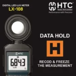 HTC LX-108L Lux Meter, Up to 200,000 Lux, LED Type Support, Auto/Manual Ranging - Image 4