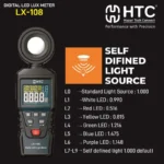 HTC LX-108L Lux Meter, Up to 200,000 Lux, LED Type Support, Auto/Manual Ranging - Image 7