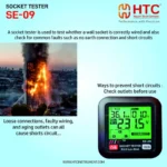 HTC SE-09 Digital Socket Tester & RCD/GFCI Loop Checker with LCD Display - Image 5