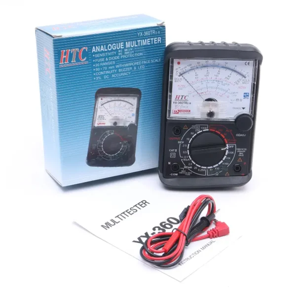 HTC YX-360 TRE-B Analog Multimeter with Mirror Scale, Diode & Transistor Testing