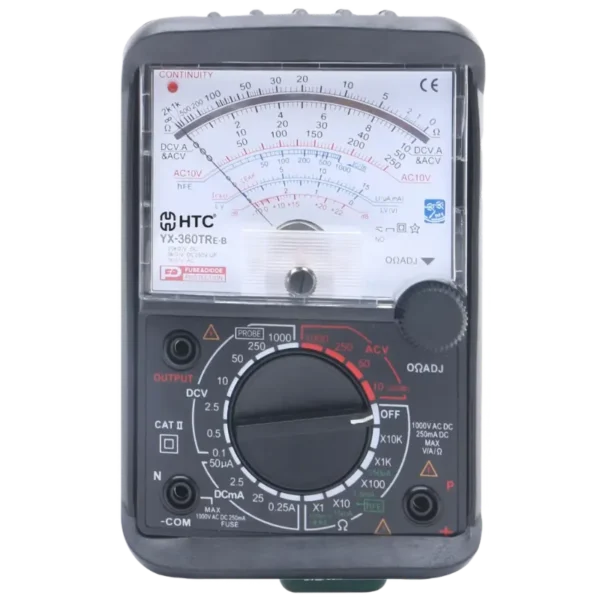 HTC YX-360 TRE-B Analog Multimeter with Mirror Scale, Diode & Transistor Testing