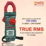 HTC CM-2000 Digital Clamp Meter – 2000A AC/DC, True RMS, Auto Range, NCV, Industrial Multimeter - Image 3