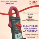 HTC CM-2000 Digital Clamp Meter – 2000A AC/DC, True RMS, Auto Range, NCV, Industrial Multimeter - Image 4