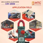 HTC CM-2000 Digital Clamp Meter – 2000A AC/DC, True RMS, Auto Range, NCV, Industrial Multimeter - Image 5