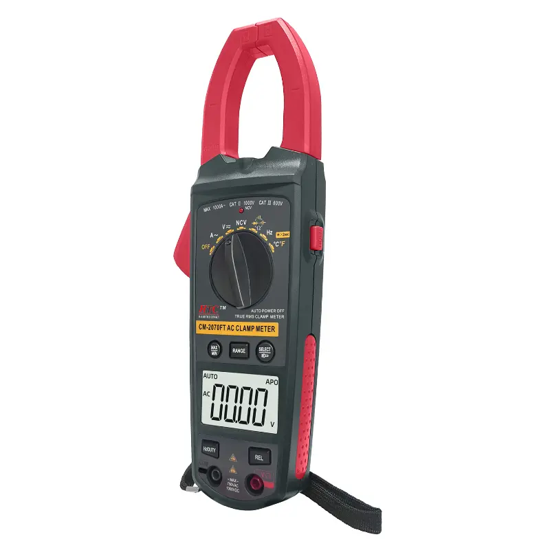 HTC CM-2070FT Digital Clamp Meter – 1000A AC/DC Current, True RMS, Auto ...
