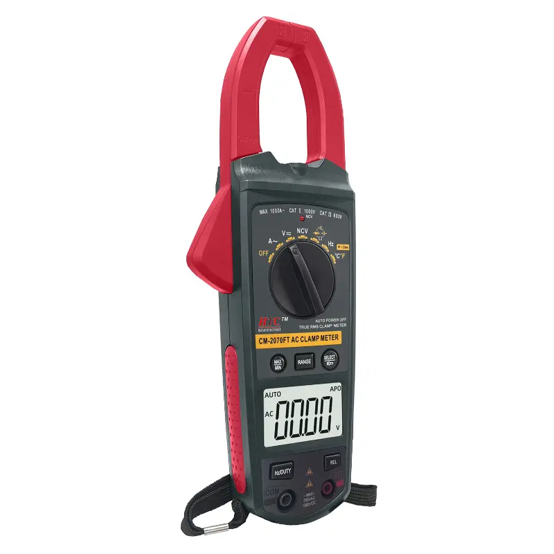 HTC CM-2070FT Digital Clamp Meter – 1000A AC/DC Current, True RMS, Auto ...