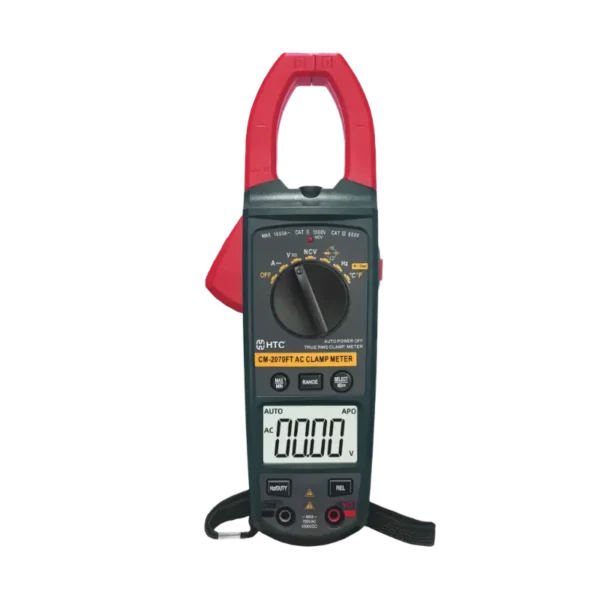 HTC CM-2070FT Digital Clamp Meter – 1000A AC/DC Current, True RMS, Auto Range, NCV Detector, Industrial Multimeter