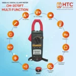 HTC CM-2070FT Digital Clamp Meter – 1000A AC/DC Current, True RMS, Auto Range, NCV Detector, Industrial Multimeter - Image 3