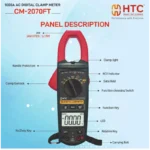 HTC CM-2070FT Digital Clamp Meter – 1000A AC/DC Current, True RMS, Auto Range, NCV Detector, Industrial Multimeter - Image 4