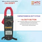 HTC CM-2070FT Digital Clamp Meter – 1000A AC/DC Current, True RMS, Auto Range, NCV Detector, Industrial Multimeter - Image 6