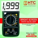 HTC DM-830L Digital Multimeter – AC/DC Voltage, Current & Resistance Tester - Image 2