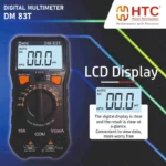 HTC DM-83T Digital Multimeter – AC/DC Voltage, Current, Resistance, True RMS, Auto Range, NCV Tester - Image 4