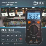 HTC DM-83T Digital Multimeter – AC/DC Voltage, Current, Resistance, True RMS, Auto Range, NCV Tester - Image 5