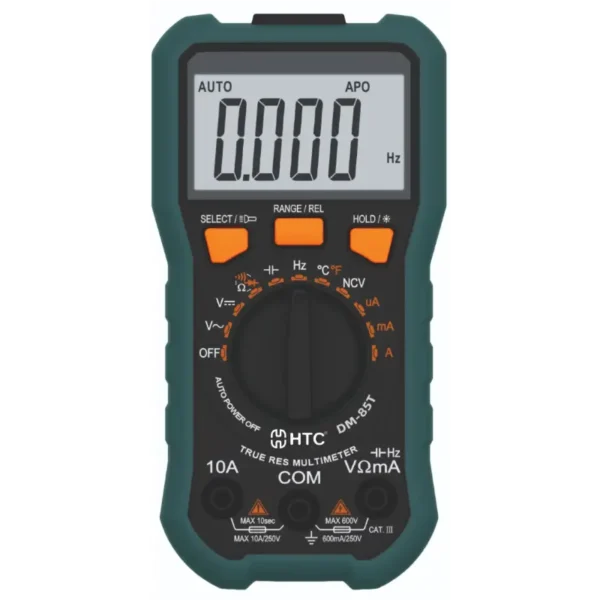 HTC DM-85T Digital Multimeter – True RMS, AC/DC Voltage & Current, Auto Range, NCV, Industrial Tester