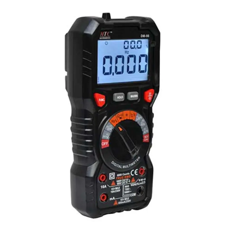 HTC DM-98 Digital Multimeter – True RMS, AC/DC Voltage & Current, Auto ...