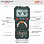 HTC DM-98 Digital Multimeter – True RMS, AC/DC Voltage & Current, Auto Range, NCV, Industrial Tester - Image 2