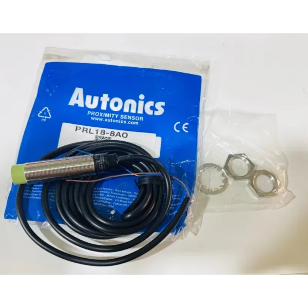 Autonics PRL18-8AO Inductive Proximity Sensor – M18, 8mm Sensing, AC 2-Wire, NO, Non-Shielded
