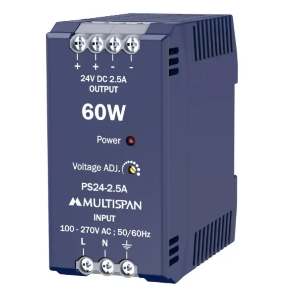 Multispan 24VDC 2.5A Switched Mode Power Supply PS24-2.5A