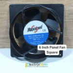 Rexnord REC-27255 A2 W 6-Inch Square Exhaust Fan – Black High-Speed Industrial Ventilation Fan