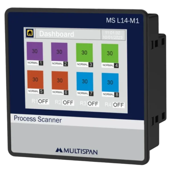Multispan MS-L14-M1 8 Channel Process Scanner with Modbus