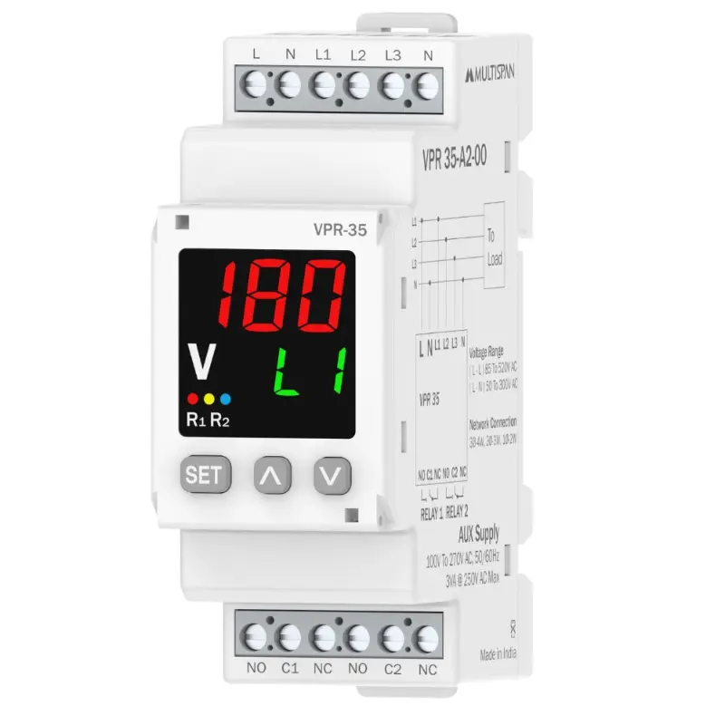 Multispan VPR-35 Voltage Protection Relay – Digital Din-Rail Over ...