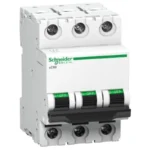 Schneider Acti9 xC60 63A Three Pole MCB, C-Curve, 10kA (A9N3P63CGN)