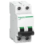 Schneider Acti9 xC60 6A Double Pole MCB, C-Curve, 10kA (A9N2P06CGN)