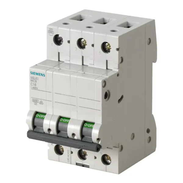 Siemens Betagard 5SL6 63A 3 Pole MCB, C-Curve (5SL63637RC)