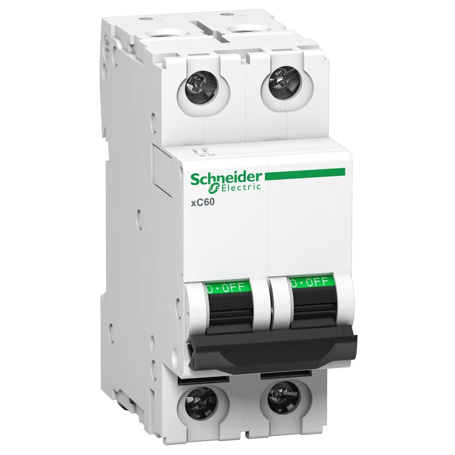 XC60 Schneider Electric ACT 9 32A 2 Pole MCB Miniature Circuit Breaker (Multicolour, ACT 9 'C' CURVE) - Image 1