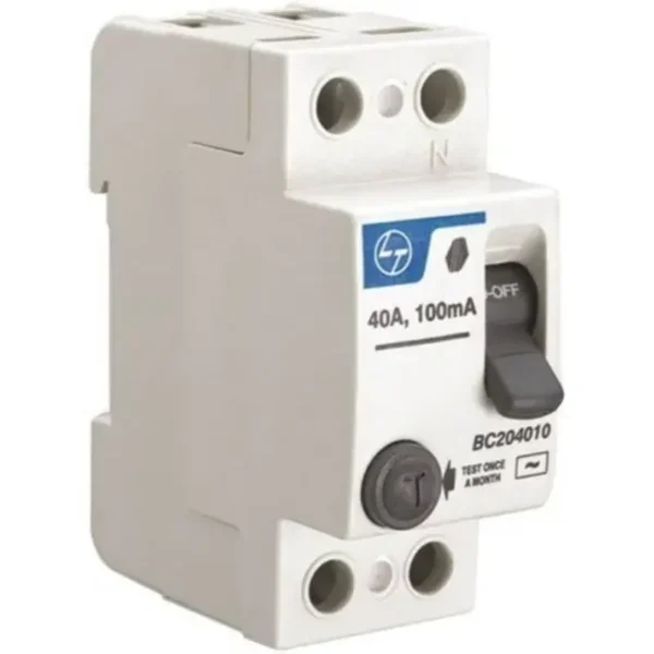 L&T/LK Exora 40A 2 Pole RCCB, 100mA, AC Type (BC204010)