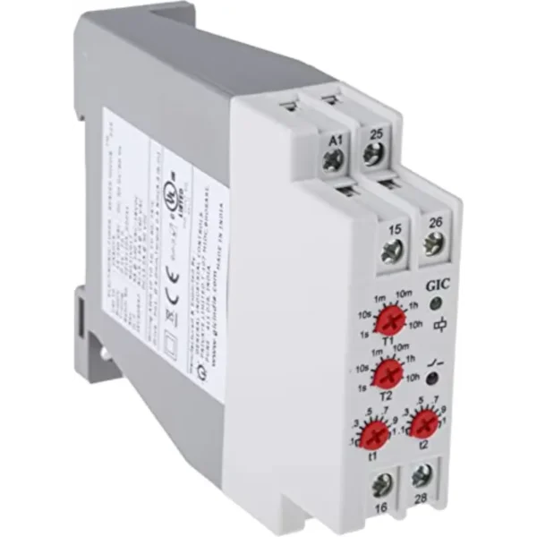 GIC 2AADT5 Asymmetrical ON/OFF Timer Micon 225 24-240 VAC/DC