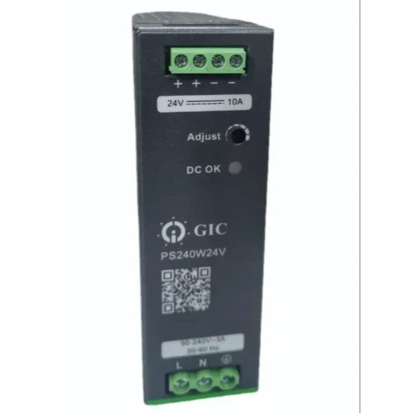 GIC PS240W24V SMPS DIN Mount 127-375VDC 240W