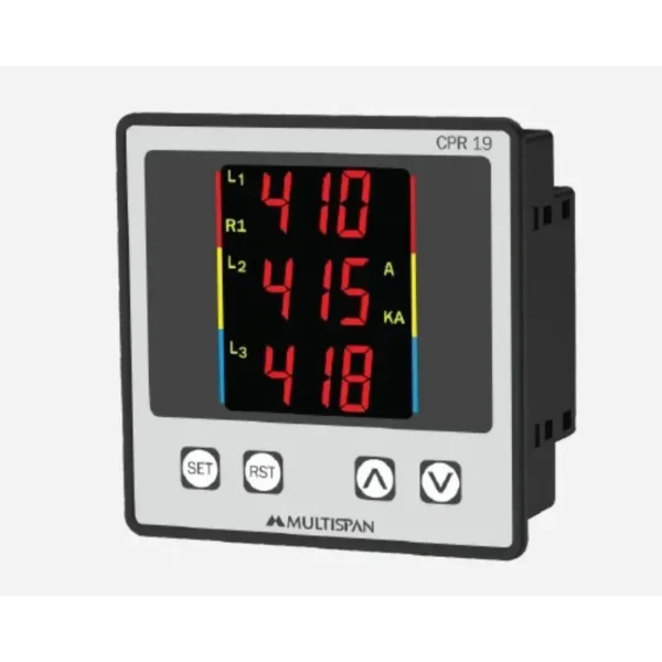 Multispan CPR-19 Voltage and Current Protection Relay 100 -270V AC/DC Supply 96X96